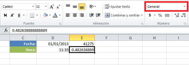 Cómo calcular horas entre dos fechas en Excel