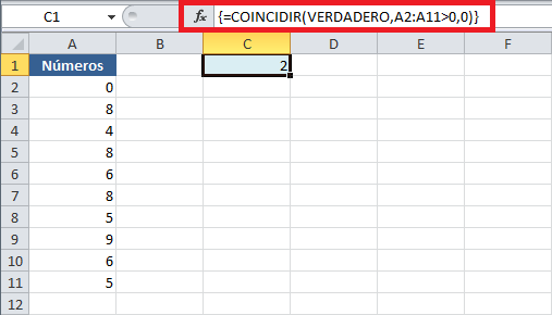 Encontrar el primer valor diferente de cero en Excel