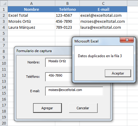 Cómo hacer un formulario de captura de datos en Excel