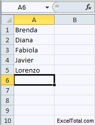 Ordenar datos con macros en Excel