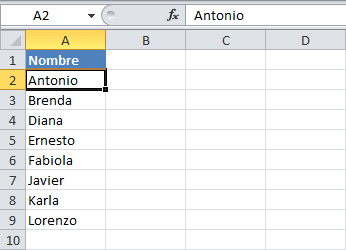 Ordenar datos automáticamente en Excel