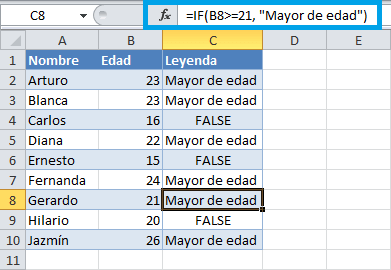 Tutorial funcion IF en Excel