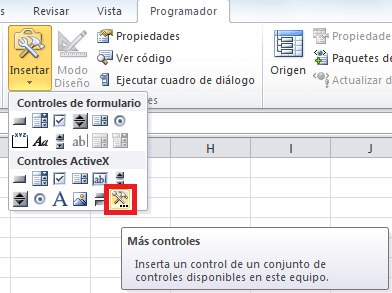 Calendario desplegable en Excel
