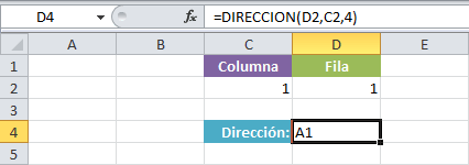 Número de columna a letra en Excel