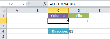 Convertir número a letra de columna en Excel