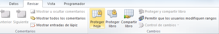 Proteger celdas en Excel