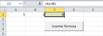 Insertar formula desde VBA en Excel