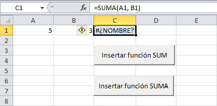Insertar una función con macros en Excel