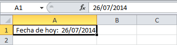 Concatenar resultado de fórmula con un texto en Excel