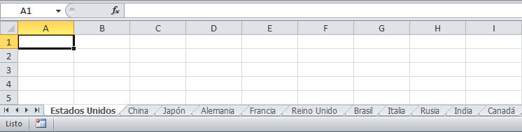Ordenar hojas de Excel alfabéticamente