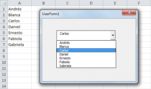 Llenar ComboBox con datos de una hoja de Excel