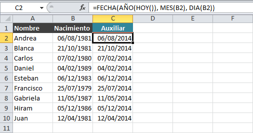 Cómo se obtiene la fecha más cercana a la fecha actual en Excel