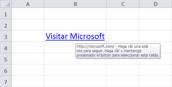 Hipervínculos en Excel