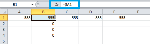 Referencias en fórmulas de Excel
