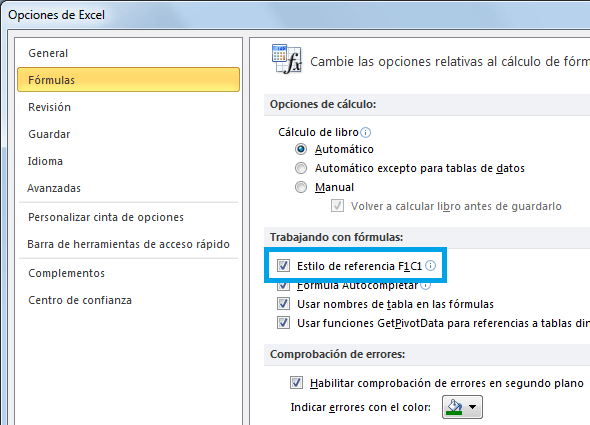 Diferencias entre los tipos de referencias en Excel