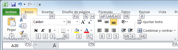 Cómo combinar celdas con el teclado en Excel