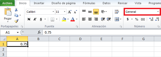 Fórmula porcentaje en Excel