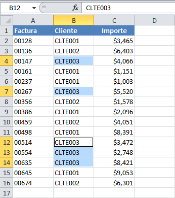 Eliminar todas las filas que contengan una misma palabra en Excel