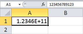 Números grandes en Excel