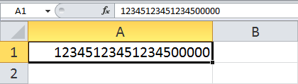 Cómo escribir números grandes en Excel