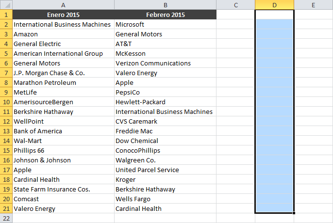 Detectar valores duplicados en dos columnas de Excel
