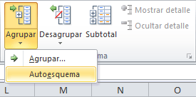 Aplicar un autoesquema a datos en Excel