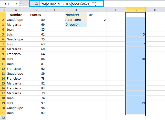 Cómo hallar la referencia de una celda en Excel