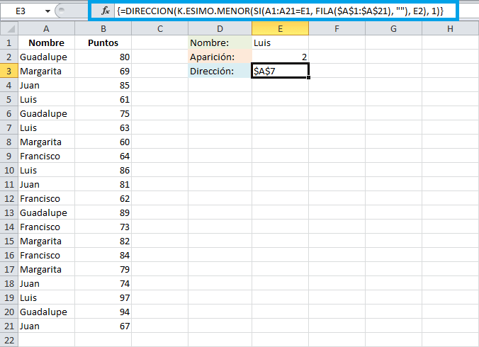 Cómo obtener la referencia de una celda en Excel