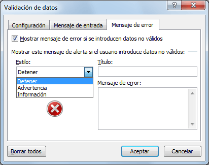 Validar datos al introducirlos en las celdas