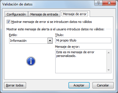 Pasos para la validación de datos en Excel ejemplo